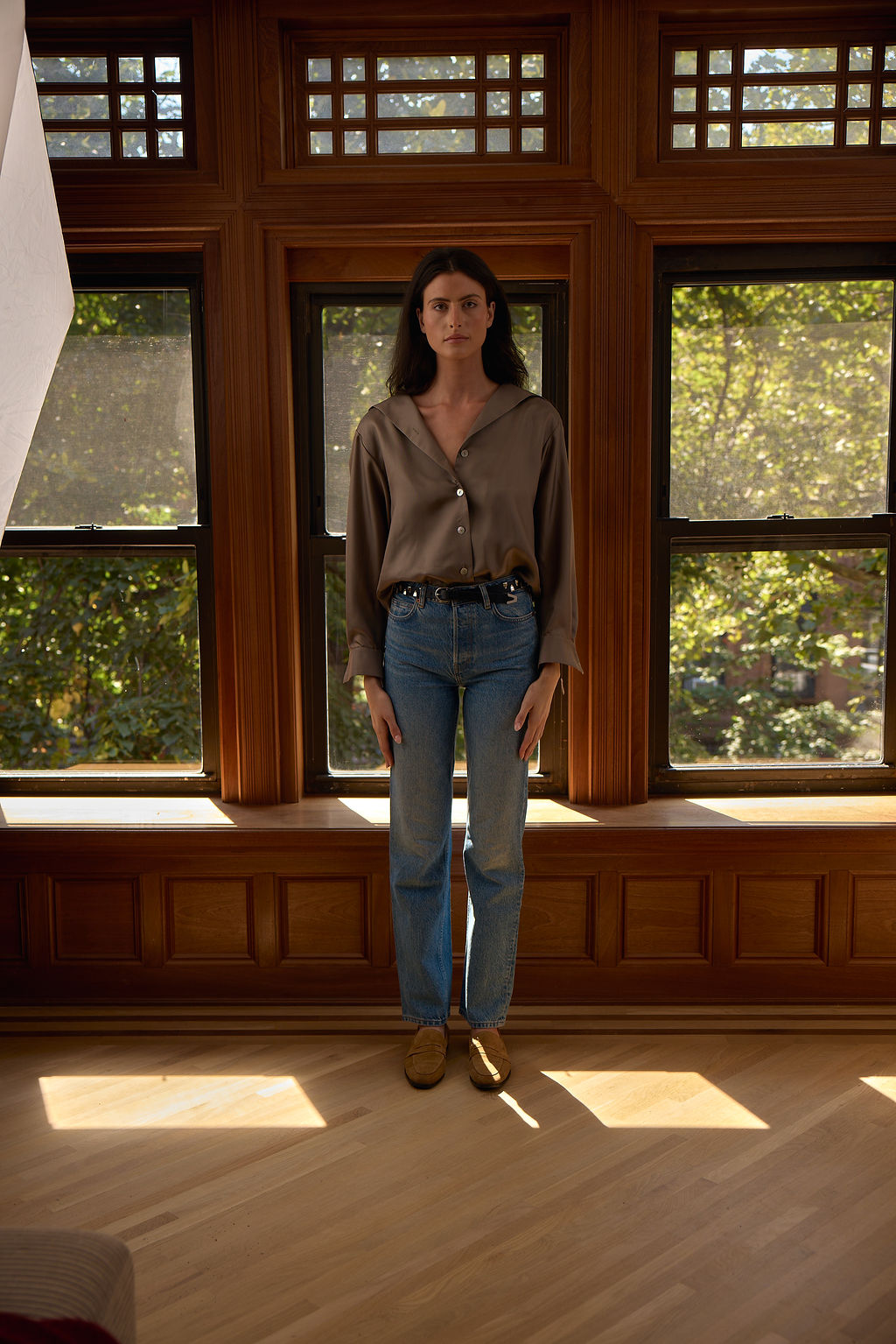 Silk Button Up Top
