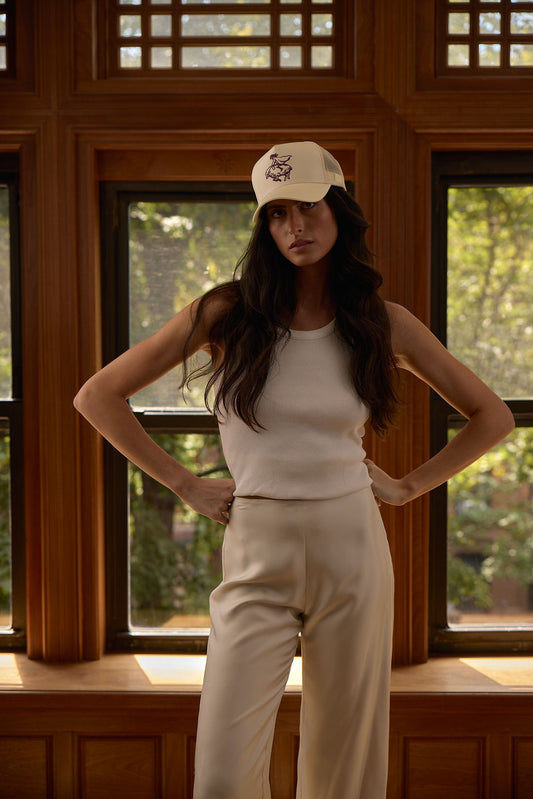 Moutonière Linen Trucker Hat